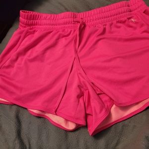 Danskin Now Large Workout Shorts Neon Pink